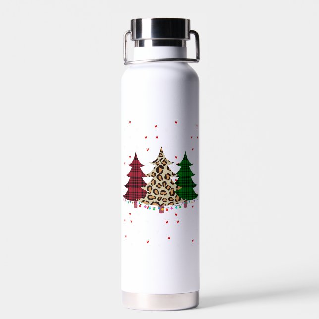 Frohe Weihnachten Moderne und Elegant Trinkflasche (Rückseite)