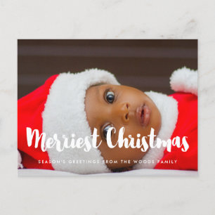 Frohe Weihnachten Moderner Familienurlaub Foto Postkarte