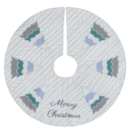 Frohe Weihnachten Moderner Sweater texturiert Polyester Weihnachtsbaumdecke