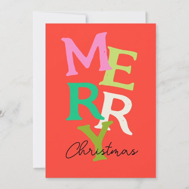 Frohe Weihnachten Moderner Urlaub (Vorderseite)