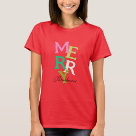Frohe Weihnachten Moderner Urlaub T-Shirt