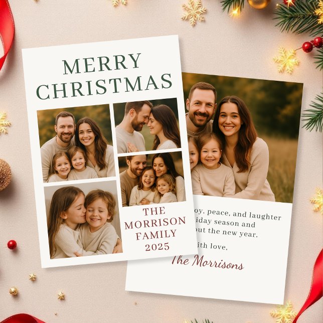 Frohe Weihnachten Modernes Foto Elegante Urlaubska Einladung (Von Creator hochgeladen)