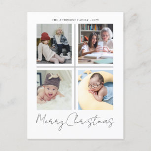 Frohe Weihnachten Modernes Foto Holiday Postkarte