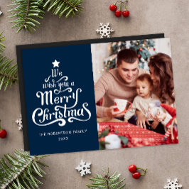 Frohe Weihnachten Modernes Foto Magnetic Holiday C Magnetkarte