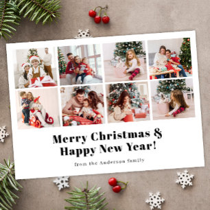 Frohe Weihnachten Modernes Foto Magnetic Holiday C Magnetkarte