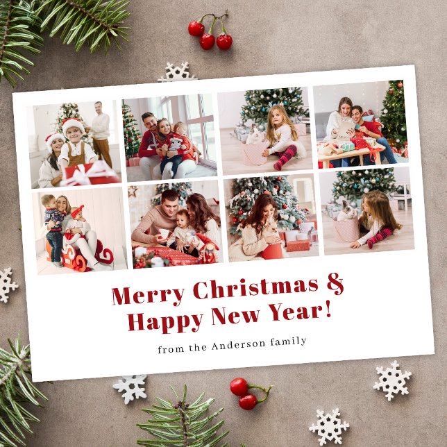 Frohe Weihnachten Modernes Foto Magnetic Holiday C Magnetkarte (Von Creator hochgeladen)