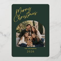 Frohe Weihnachten Modernes Grün und Gold