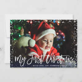 Frohe Weihnachten Modernes Script FOTO Gruß