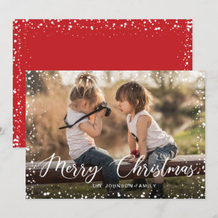Frohe Weihnachten Modernes Script FOTO Gruß