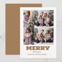 Frohe Weihnachten | Modernes Vier-Foto Collage Hol