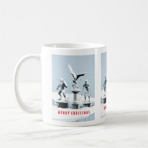 Frohe Weihnachten. Monster-Eisskulpturen Kaffeetasse
