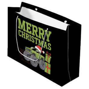 Frohe Weihnachten Monster Truck Kleinkind Jungen X Große Geschenktüte