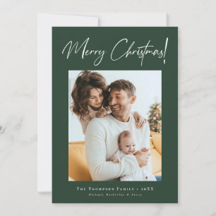 Frohe Weihnachten Moody Rich Green Moderne Foto