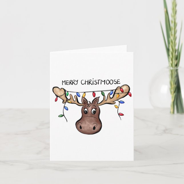 Frohe Weihnachten Moose Xmas Lover Holid Karte (Vorderseite)