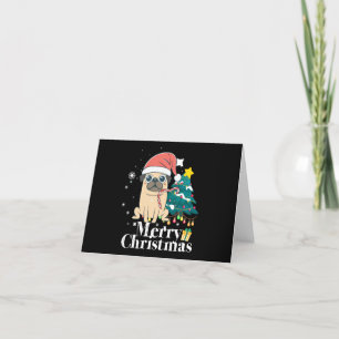 Frohe Weihnachten Mops Dog Weihnachtsbaum