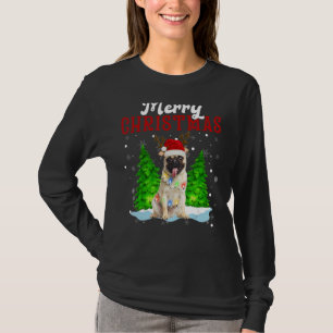 Frohe Weihnachten Mops Tree Lights Mops Weihnachte T-Shirt