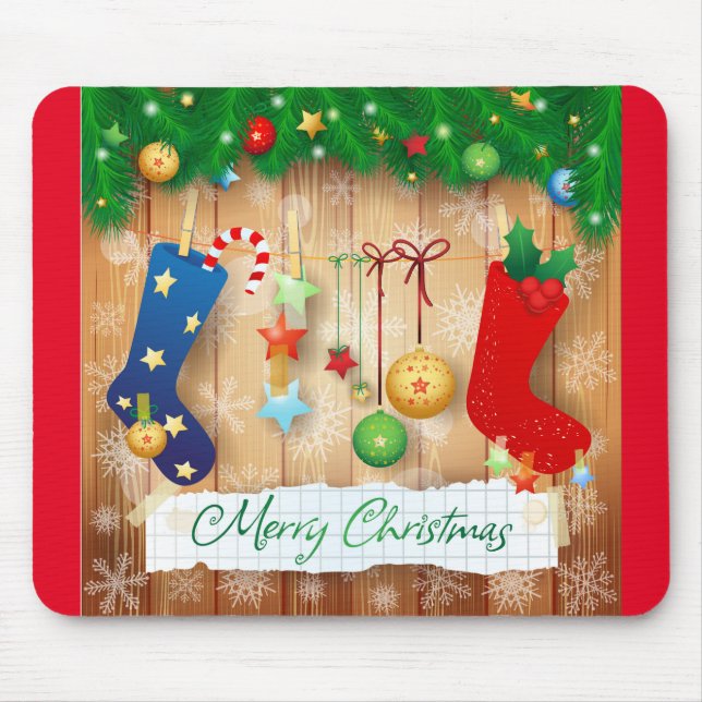 Frohe Weihnachten Mousepad (Vorne)