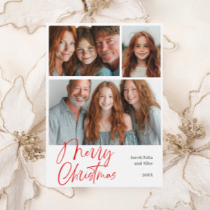 Frohe Weihnachten Multi drei Foto Design Red