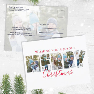 Frohe Weihnachten Multi-Foto-Collage-Typografie