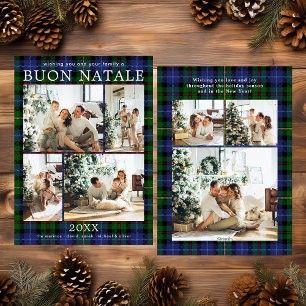 Frohe Weihnachten Multi Photo Green Kariert