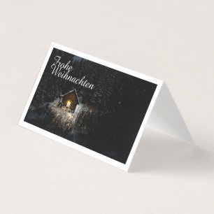 Frohe Weihnachten Mystische Hütte Tiefer Wald