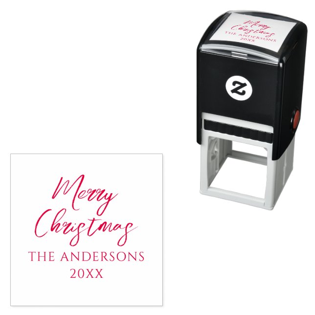 Frohe Weihnachten Nachname Stempel (Beispiel)