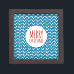 Frohe Weihnachten Nahtlose Muster blaue Textur Kiste<br><div class="desc">Frohe Weihnachten Nahtlose Muster blaue Textur</div>