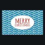Frohe Weihnachten Nahtlose Muster blaue Textur Rechteckiger Aufkleber<br><div class="desc">Frohe Weihnachten Nahtlose Muster blaue Textur</div>