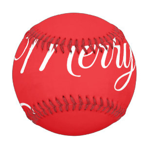 Frohe Weihnachten Name Text personalisiertes Famil Baseball