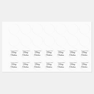 Frohe Weihnachten Name Text personalisiertes Famil Etiketten