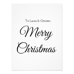 Frohe Weihnachten Name Text personalisiertes Famil Fotodruck