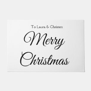 Frohe Weihnachten Name Text personalisiertes Famil Fußmatte