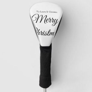 Frohe Weihnachten Name Text personalisiertes Famil Golf Headcover