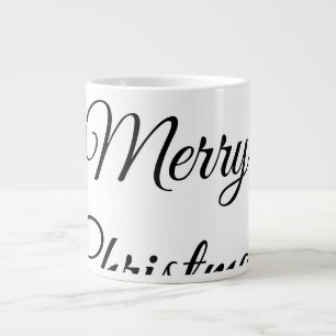 Frohe Weihnachten Name Text personalisiertes Famil Jumbo-Tasse