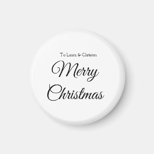 Frohe Weihnachten Name Text personalisiertes Famil Magnet