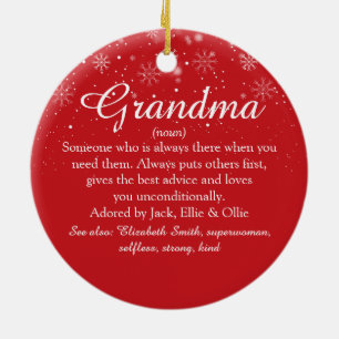 Frohe Weihnachten Nan Oma Großmutter Definition Keramik Ornament