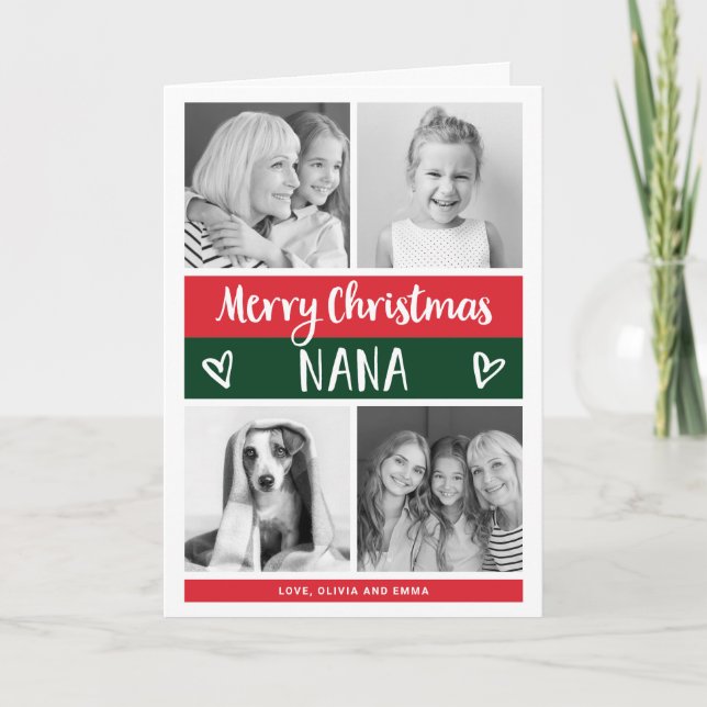 Frohe Weihnachten Nana| Foto-Farbblock (Vorderseite)