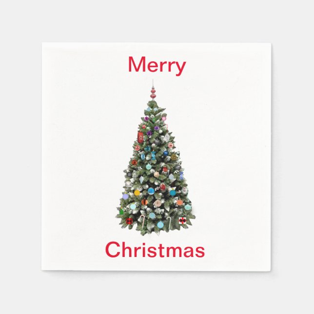 Frohe Weihnachten Napkins Serviette (Vorderseite)