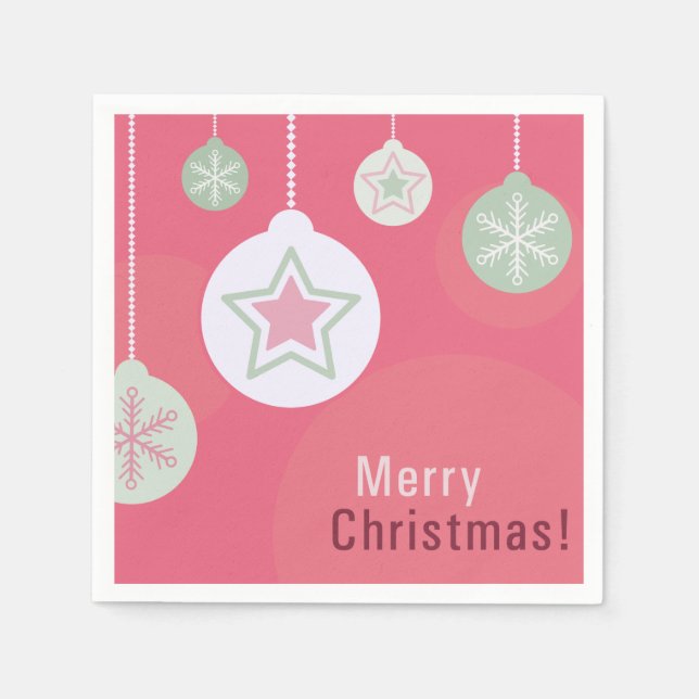 Frohe Weihnachten Napkins Serviette (Vorderseite)