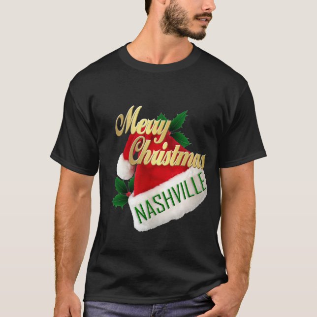 Frohe Weihnachten Nashville Mens T - Shirt (Vorderseite)