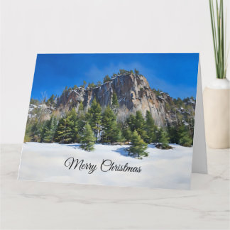 Frohe Weihnachten - Natur, Schnee und Evergreens Karte