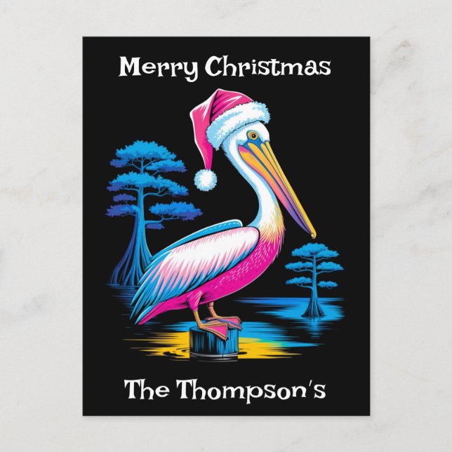 Frohe Weihnachten Neon Pelican (Vorderseite)