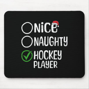 Frohe Weihnachten Netter Ungezogener Hockeyspieler Mousepad