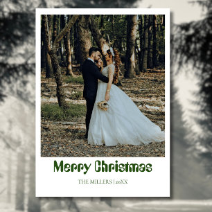 Frohe Weihnachten neu verheiratetes Foto Forest Gr