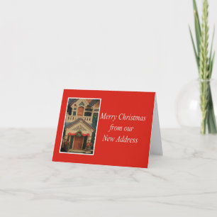Frohe Weihnachten - Neue Adresse Weihnachtskarte