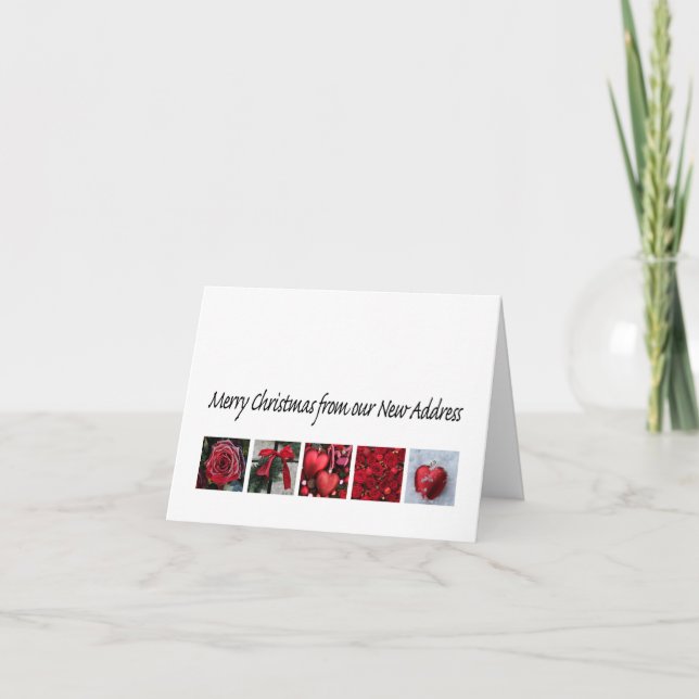 Frohe Weihnachten - Neue Adresse Weihnachtskarte (Vorderseite)