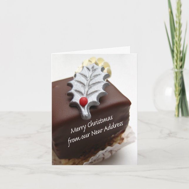 Frohe Weihnachten - Neue Adresse Weihnachtskarte (Vorderseite)