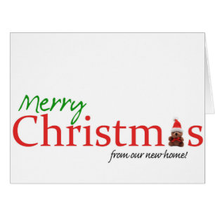 Frohe Weihnachten - Neue Adresse Weihnachtskarte