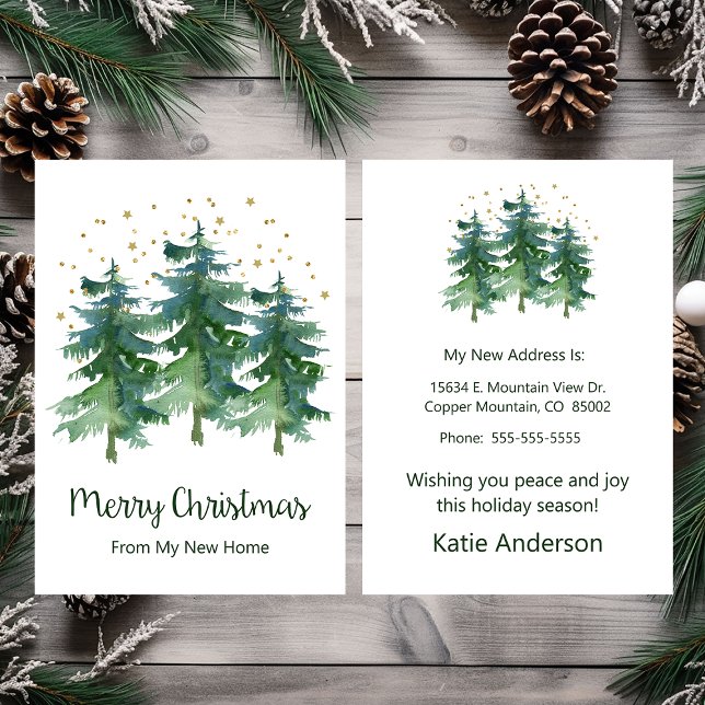 Frohe Weihnachten Neue Zuhause Pine Trees Ankündigung (Von Creator hochgeladen)