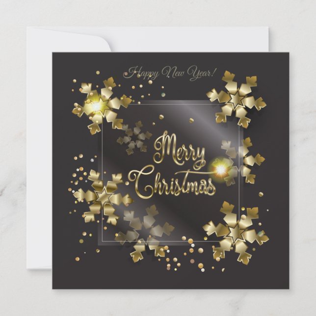 Frohe Weihnachten & Neues Jahr! 2022 Gold Luxury (Vorderseite)